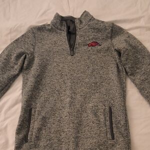 Gray Quarter-Zip Kid's Sweater